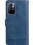 Cilt Dokunuşu Pu Deri Kart Yuvaları Fermuarı Cüzdan Kılıf Flip Stand Stripes Xiaomi Redmi Için Kayış ile Baskılı Kapak Not 11 5g (Çin) (Mediatek)/redmi Not 11T 5g/not 11S 5g-Blue (Yurt Dışından) 3