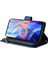 Cilt Dokunuşu Pu Deri Kart Yuvaları Fermuarı Cüzdan Kılıf Flip Stand Stripes Xiaomi Redmi Için Kayış ile Baskılı Kapak Not 11 5g (Çin) (Mediatek)/redmi Not 11T 5g/not 11S 5g-Blue (Yurt Dışından) 4