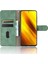 Cilt Touch Koruyucu Cüzdan Stand Deri Deri Flip Case Xiaomi Poco X3 Nfc Alıcı Delik Yeşil (Yurt Dışından) 4