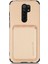 Xiaomi Redmi Için Şok Geçirmez Telefon Kılıfı 9 Kırmızı Dayanıklı Telefon Koruyucu Karbon Fiber Doku Kapak Kabuğu Çıkarılabilir Manyetik Kart Tutucu-Khaki (Yurt Dışından) 2