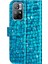 Timsah Doku Işıltılı Toz Şok Geçirmez Tpu+Pu Deri Deri Stand Cüzdan Kılıfı Xiaomi Redmi Not 11 5g (Çin) (Mediatek)/redmi Not 11T 5g/redmi Not 11S 5g-Blue (Yurt Dışından) 3