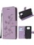 Xiaomi Poco X3/poco X3 Nfc-Purple Için Şık Çiçek ve Kelebek Cüzdan Deri Telefon Koruyucusu (Yurt Dışından) 1