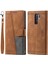 Xiaomi Için Ttudrch Redmı 9 004 Birleştirme Cilt Touch Stand Telefon Kılıfı Pu Deri Cüzdan Kapağı Rfıd Blowanter-Brown (Yurt Dışından) 1