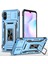 Xiaomi Için Zırh Serisi Redmi 9A Iyi Korumalı Slayt Kamera Koruyucu Kickstand Telefon Kılıfı Pc+Tpu Koruyucu Kapak Mavisi (Yurt Dışından) 1