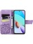 Baskılı Kelebek Çiçek Deri Telefon Cüzdan Xiaomi Için Redmi 10 4g (2021)/REDMI 10 4g/redmi Not 11 4g (Mediatek)/redmi 10 Prime-Light Mor (Yurt Dışından) 4