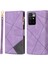 Çizgiler Ekleme Tasarım Anti-Drop Iyi Korumalı Cüzdan Deri Telefon Kapağı Kasası Xiaomi Xiaomi Redmi 10 4g ()/redmi 10 4g/redmi Not 11 4g (Mediatek)/redmi 10 Prime-Purple (Yurt Dışından) 1