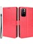 Çılgın At Dokusu Anti-Fall Pu Deri Cüzdan Xiaomi Için Kayış ile Düz Renk Kapağı Kılıfı Not 11 5g (Çin) (Mediatek)/not 11T 5g/not 11S 5g-Red (Yurt Dışından) 1