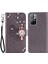 Cep Telefon Kılıfı Dekor Dekoru Pu Deri Deri Manyetik Toka Kılıfı Xiaomi Redmi Için Uyumlu Not 11 /redmi Not 11T /not 11S Cüzdan Stand Baykuş Çiçeği Baskılı Telefon Kabuk-Grey (Yurt Dışından) 1