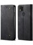 Xiaomi Için Redmi 10A/REDMI 9c/9c Nfc Kot Koku Doku Doku Manyetik Eşleme Kılıfı Pu Deri+Tpu Çift Katmanlı Koruma Cüzdan Kapağı Stand-Black (Yurt Dışından) 1
