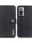 Khazneh Manyetik Toka Tasarım Cüzdanı Pu Deri Telefon Standı Kabuklu Xiaomi Redmi Note 10 Pro-Black (Yurt Dışından) 1