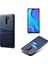 Çift Kart Yuvası ile Pu Deri Kaplı Pc Kabuğu Xiaomi Redmi 9-Blue Için (Yurt Dışından) 1