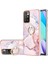 Mermer Tasarım Imd Iml Elektrokaplatma Tpu Xiaomi Redmi Için Yüzük Tutucu Kickstand ile Telefon Arka Kapak Kılıfı Not 11 4g (Mediatek)/10 4g (2021)/10 2022 4g/10 Prime-Rose Gold (Yurt Dışından) 1