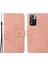Çekim Dirençli Baskı Etnik Tarzı Çiçek Manyetik Toka Cüzdanı Pu Deri Kabuk Xiaomi Redmi Note 11 Pro 5g (Çin) (Mediatek)/not 11 Pro+ 5g-Pink (Yurt Dışından) 1