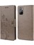 Xiaomi Redmi Için Not 11 5g (Çin) (Mediatek)/not 11T 5g/not 11S 5g Destekleme Stand Telefon Kılıfı Kelebek Çiçek Çiçek Flip Cüzdan Deri Telefon Grey Kaplama (Yurt Dışından) 1