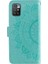 Xiaomi Için Redmi 10 4g (2021)/REDMI 10 2022 4g/redmi 10 Prime/redmi Not 11 4g (Mediatek) Basılı Mandala Çiçek Pu Deri Deri Cüzdan Stand Telefon Flip Kapak Kılıf Yeşili (Yurt Dışından) 3