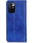 Litchi Doku Bölünmüş Deri Anti Damla Damla Cüzdan Stand Telefon Kapak Kılıfı Xiaomi Redmi Not 11 4g (Mediatek)/redmi 10 4g/redmi 10 2022 4g/10 Prime-Blue (Yurt Dışından) 4