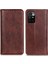 Litchi Doku Bölünmüş Deri Anti Damla Damla Cüzdan Stand Telefon Kapak Kılıfı Xiaomi Redmi Not 11 4g (Mediatek)/redmi 10 4g/redmi 10 2022 4g/10 Prime-Brown (Yurt Dışından) 1