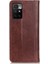 Litchi Doku Bölünmüş Deri Anti Damla Damla Cüzdan Stand Telefon Kapak Kılıfı Xiaomi Redmi Not 11 4g (Mediatek)/redmi 10 4g/redmi 10 2022 4g/10 Prime-Brown (Yurt Dışından) 4