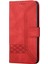 Baskı Rhombus Çizgileri Cilt Dokunuşu Koruyucu Deri Kasa Cüzdan Kapağı Stand ile Xiaomi Redmi Note 10 Pro 4g (Hindistan)/(Global) -Red (Yurt Dışından) 3