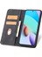 Çift Kenar Dikiş Tasarım Kılıfı Otomatik Kapatma Xiaomi Redmi Için Tam Koruma Deri Telefon Kapağı Not 11 4g (Mediatek)/redmi 10 4g (2021)/REDMI 10 2022 4g/10 Prime-Black (Yurt Dışından) 4