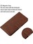 Stripe Deri Telefon Kasası Düz Renkli Cüzdan Telefon Kabuğu Xiaomi Için Redmi 10 4g (2021)/REDMI 10 2022 4g/redmi Not 11 4g (Mediatek)/redmi 10 Prime-Dark Brown (Yurt Dışından) 2