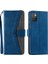 Xiaomi Için Redmi 10 4g (2021)/REDMI 10 2022 4g/redmi Not 11 4g (Mediatek)/redmi 10 Prime Ekleme Dikişli Pu Deri Stand Cüzdan Telefon Kılıfı Koruyucu Kapak-Blue (Yurt Dışından) 1