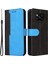 Iki Renkli Iş Tarzı Moda Pu Deri Flip Stant Standı Cüzdan Kapağı Xiaomi Poco X3 Nfc/poco X3/poco X3 Pro-Mavi/siyah (Yurt Dışından) 1