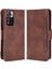 Manyetik Kapanma Çizilmeye Dayanıklı Kasa Çoklu Kart Yuvası Tasarımı Pu Deri Telefon Kapağı Xiaomi Redmi Not 11 Pro+ 5g/redmi Note 11 Pro 5g (Çin) (Mediatek) -Brown (Yurt Dışından) 1