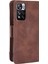 Manyetik Kapanma Çizilmeye Dayanıklı Kasa Çoklu Kart Yuvası Tasarımı Pu Deri Telefon Kapağı Xiaomi Redmi Not 11 Pro+ 5g/redmi Note 11 Pro 5g (Çin) (Mediatek) -Brown (Yurt Dışından) 3