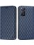 Xiaomi Redmi Için Note 12 Pro 4g/11 Pro 4g (Mediatek)/note 11 Pro 5g (Qualcomm)/note 11 Pro+ 5g Rhombus Desen Litchi Dokusu Manyetik Pu Deri Cüzdan Kılıf Mavisi (Yurt Dışından) 1