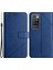 Stripe Deri Telefon Kılıfı Düz ​​renkli Cüzdan Telefon Kabuğu Xiaomi Redmi 10 4g (2021)/REDMI 10 2022 4g/redmi Not 11 4g (Mediatek)/redmi 10 Prime-Blue (Yurt Dışından) 1