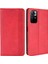 Mozaik Sınır Deseni Birleştirme Deri Cüzdan Standı Xiaomi Için Manyetik Toka Telefon Kabuğu Kılıfı Not 11 5g (Çin) (Mediatek)/not 11T 5g/not 11S 5g-Red (Yurt Dışından) 1