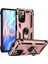 Yüzük Kickstand Fonksiyon Anti-Çizgi Şok Geçirmez Sabit Pc Yumuşak Tpu Koruyucu Koruyucu Koruyucu Koruyucu Kılıf Not 11 5g (Çin) (Mediatek)/redmi Not 11T 5g/not 11S 5g-Rose Gold (Yurt Dışından) 1