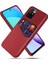 Kumaş Doku Pu Deri+Pc Kart Yuvası Hibrit Telefon Kılıfı Xiaomi Redmi Için Koruyucu Kabuk Not 11 4g (Mediatek)/10 4g (2021)/10 2022 4g-Kırmızı (Yurt Dışından) 1