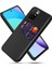 Kumaş Doku Pu Deri+Pc Kart Yuvası Hibrit Telefon Kılıfı Koruyucu Kabuk Xiaomi Redmi Not 11 4g (Mediatek)/10 4g (2021)/10 2022 4g-Black (Yurt Dışından) 1