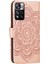 Baskı Mandala Çiçek Flip Pu Deri Kılıf Standı Manyetik Kapatma Koruyucu Telefon Kapağı Strap ile Xiaomi Redmi Note 11 Pro 5g (Çin) (Mediatek)/not 11 Pro+ 5g-Rose Altın (Yurt Dışından) 3