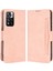 Manyetik Kapanma Çekmeye Dayanıklı Kılıf Çok Kart Yuvası Tasarım Pu Deri Telefon Kapağı Xiaomi Redmi Note 11 Pro+ 5g/redmi Note 11 Pro 5g (Çin) (Mediatek) -Pink (Yurt Dışından) 1