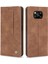 Retro Style Stand Cüzdan Telefon Kılıfı Pu Deri Otomatik Kapanış Xiaomi Için Manyetik Koruyucu Kapak Poco X3/poco X3 Nfc/poco X3 Pro-Brown (Yurt Dışından) 1