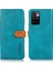Khazneh Deri Deri Cüzdan Stand Tasarım Kapak Kılıfı Xiaomi Redmi Için Altın Manyetik Kuello Not 11 4g (Mediatek)/redmi 10 4g/redmi 10 2022 4g/10 Prime-Blue (Yurt Dışından) 1