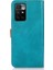 Khazneh Deri Deri Cüzdan Stand Tasarım Kapak Kılıfı Xiaomi Redmi Için Altın Manyetik Kuello Not 11 4g (Mediatek)/redmi 10 4g/redmi 10 2022 4g/10 Prime-Blue (Yurt Dışından) 4