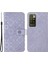 Basılı Çiçek Pu Deri Manyetik Flip Xiaomi Redmi 10 4g (2021)/REDMI 10 2022 4g/redmi Not 11 4g (Mediatek)/redmi 10 Prime-Purple (Yurt Dışından) 1