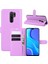 Litchi Doku Cüzdan Standı Deri Kapak Kılıfı Xiaomi Redmi 9-Mor (Yurt Dışından) 1