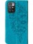 Şok Geçirmez Kelebek Çiçek Deseni Deri Cüzdan Xiaomi Için Bilek Kayışı ile Telefon Kılıfı Not 11 4g (Mediatek)/10 4g (2021)/10 2022 4g/10 Prime-Blue (Yurt Dışından) 3