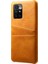 Xiaomi Redmi Için Çift Arka Kart Yuvalı Şık Hafif Pu Deri+Pc Kombo Sert Kapak Not 11 4g (Mediatek)/10 4g (2021)/10 2022 4g-Orange (Yurt Dışından) 2