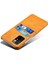 Xiaomi Redmi Için Çift Arka Kart Yuvalı Şık Hafif Pu Deri+Pc Kombo Sert Kapak Not 11 4g (Mediatek)/10 4g (2021)/10 2022 4g-Orange (Yurt Dışından) 3