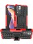 Lastik Doku Şok Dayanıklı Pc+ Tpu Combo Çift Katman Koruyucu Arka Kapak Kickstand ile Xiaomi Redmi Note 11 Pro+ 5g/redmi Note 11 Pro 5g (Çin) (Mediatek) -Red (Yurt Dışından) 1