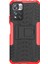 Lastik Doku Şok Dayanıklı Pc+ Tpu Combo Çift Katman Koruyucu Arka Kapak Kickstand ile Xiaomi Redmi Note 11 Pro+ 5g/redmi Note 11 Pro 5g (Çin) (Mediatek) -Red (Yurt Dışından) 2
