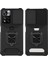 Kamera Kaydırıcı Anti-Fall Koruma Pc+ Tpu Telefon Kılıf Kartı Yuvası ve Kickstand Tasarım Telefon Kapağı Xiaomi Redmi Note 11 Pro 5g (Çin) (Mediatek)/note 11 Pro+ 5g-Black (Yurt Dışından) 1