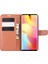 Litchi Cilt Manyetik Deri Stand Kılıfı Xiaomi Mi Note 10 Lite-Brown (Yurt Dışından) 4