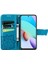 Baskılı Kelebek Çiçek Deri Telefon Cüzdan Xiaomi Için Redmi 10 4g (2021)/REDMI 10 2022 4g/redmi Not 11 4g (Mediatek)/redmi 10 Prime-Blue (Yurt Dışından) 4
